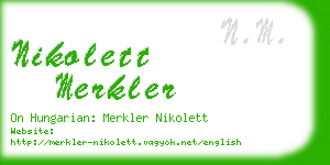 nikolett merkler business card